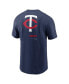 Men's Navy Minnesota Twins Over the Shoulder T-shirt