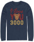Фото #2 товара Marvel Men's Avengers Endgame I Love You 300 Arc Reactor, Long Sleeve T-shirt