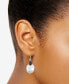 ფოტო #2 პროდუქტის Cultured Freshwater Pearl (13mm) & Black Spinel (7/8 ct. t.w.) Drop Earrings in 14k Gold-Plated Sterling Silver