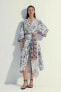 Фото #17 товара Пляжное платье Nefes Istanbul с тропическим узором из 100% хлопка A4143ax23hs