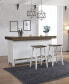 Фото #19 товара Peighton 8-Piece Bar Set (Back bar with hutch, bar with 2 saddle stools, and pub table with 2 swivel stools)