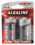 Аккумуляторы ANSMANN® Mono D Alkaline 1.5 V 2 шт 61.5 мм