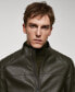 Фото #5 товара Men's Nappa Leather-Effect Jacket