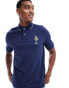 Polo Ralph Lauren varsity bear pique polo classic oversized fit in navy Синий, L - Chest 42-45 - фото #1