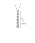 Фото #3 товара Bling Jewelry elegant Bridal Sterling Silver AAA CZ Linear Drop Graduated Geometric Bubble Design Pendant For Women Wedding, Prom Bezel Set Round Cubic Zirconia.