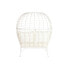 Garden sofa DKD Home Decor 130 x 68 x 146 cm synthetic rattan Steel White