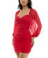 Juniors' Ruched Bodycon Dress