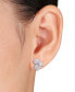 ფოტო #2 პროდუქტის Lab-Created Moissanite Multi-Shape Cluster Stud Earrings (4-4/5 ct. t.w.) in Sterling Silver