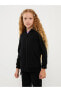 Фото #1 товара Kapüşonlu Basic Uzun Kollu Kız Çocuk Fermuarlı Sweatshirt