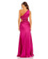 Фото #2 товара Women's Cut Out One Shoulder Satin Gown