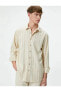 Фото #3 товара Рубашка мужская Koton Классический воротник с пуговицами на длинный рукав Памуклу