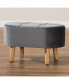 Фото #6 товара Furniture Simone Mid-Century Modern Upholstered Ottoman