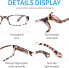 Фото #6 товара Yuluki Pack of 5 Reading Glasses Blue Light Blocking Visual Aid for Women Men Lightweight Rectangle Glasses Spring Hinge