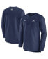 Фото #2 товара Men's Navy Atlanta Braves Authentic Collection Game Time Performance Half-Zip Top