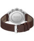 Фото #3 товара Часы Hugo Boss Trace Brown Genuine Leather Strap 44mm