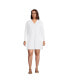 ფოტო #5 პროდუქტის Plus Size Cotton Jersey Long Sleeve Hooded Swim Cover-up Dress