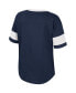 Big Girls Navy Penn State Nittany Lions Tomika Tie-Front V-Neck T-shirt