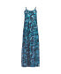 ფოტო #1 პროდუქტის Women's Mesh Scoop Neck Swim Cover-up Maxi Dress