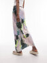 Фото #2 товара Topshop Tall graffiti print satin bias maxi skirt in multi