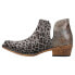 Фото #3 товара Roper Ava Leopard Snip Toe Cowboy Booties Womens Grey Casual Boots 09-021-1567-1