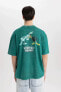 Erkek T-Shirt Yeşil B5505AX/GN1046