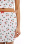 ASOS DEISGN mini skirt in red cherry