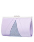 Фото #5 товара Women's Pleated Stain Crystal Frame Clutch