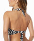 Фото #2 товара Women's Animal-Print Halter-Style O-Ring Bikini Top