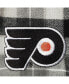 Men's Black and Gray Philadelphia Flyers Ease Plaid Button-Up Long Sleeve Shirt