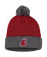 Фото #1 товара Men's Crimson and Gray Washington State Cougars Core 2-Tone Cuffed Knit Hat with Pom