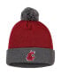 ფოტო #1 პროდუქტის Men's Crimson and Gray Washington State Cougars Core 2-Tone Cuffed Knit Hat with Pom