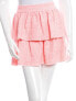 Alice + Olivia 139430 Womens Tweed Ruffle Mini Skirt Solid Pink Size 10 - фото #1