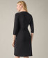 Women's Faux-Wrap 3/4-Sleeve Sheath Dress