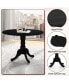 Фото #5 товара Wooden Dining Table with Round Tabletop and Curved Trestle Legs