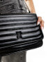 River Island quilted crossbody bag in black