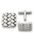 Фото #1 товара Stainless Steel Polished Weave Design Cufflinks