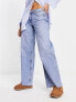 River Island low rise wide leg jean in medium blue