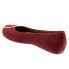 Softwalk Sonoma Halo S2257-662 Womens Burgundy Leather Ballet Flats Shoes