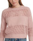 ფოტო #8 პროდუქტის Petite Open Stitch Long-Sleeve Top