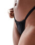 Фото #2 товара Miss Selfridge high leg bikini bottom in black