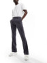 ASOS DESIGN smart skinny flared pinstripe trousers in charcoal