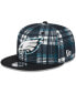 Фото #1 товара Men's Black Philadelphia Eagles 2024 Sideline Statement 9FIFTY Snapback Hat