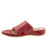 Фото #4 товара Softwalk Taraz S2320-601 Womens Red Extra Wide Leather Strap Sandals Shoes 6