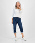 Фото #1 товара Petite Mid-Rise Curvy Roll-Cuff Capri Jeans, Created for Macy's