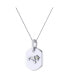 ფოტო #2 პროდუქტის Leo Lion Design Sterling Silver Peridot Stone Diamond Tag Pendant Necklace