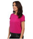 Топ Jones New York Hem Scoop Magenta Black 14