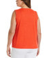 ფოტო #4 პროდუქტის Plus Size Crochet Trim Sleeveless Top