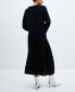 ფოტო #3 პროდუქტის Women's Pleated Midi Skirt