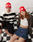 Фото #2 товара Reclaimed Vintage unisex beanie with RV in red