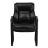 Фото #3 товара Black Leather Executive Side Reception Chair With Sled Base
